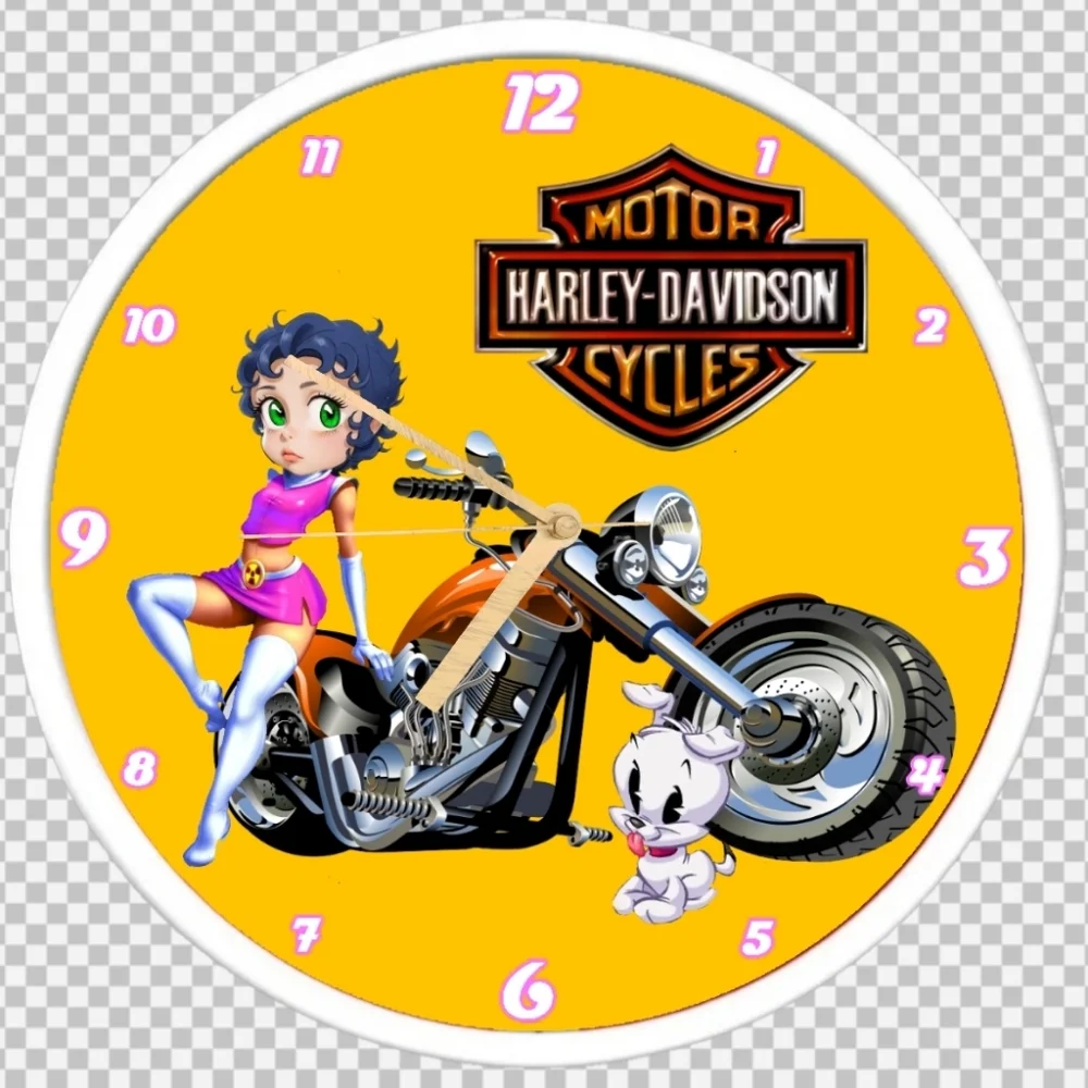 Harley Davidson Betty Boop clock
